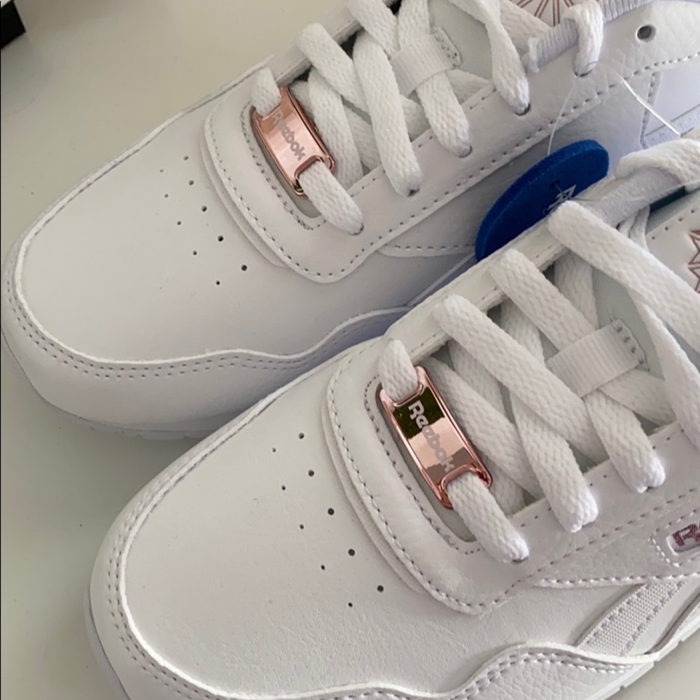 NWT Reebok leather classic white/rose gold - Picture 5 of 8